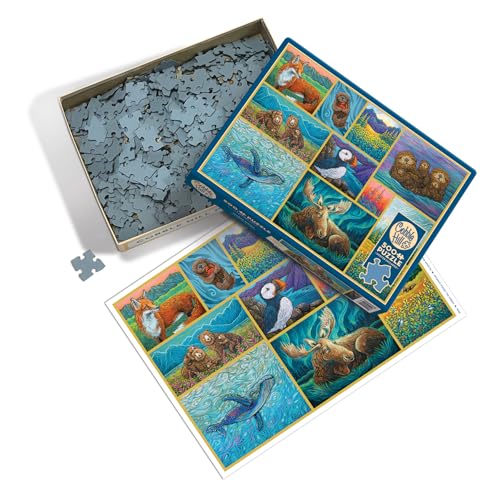 Puzzle Cobble Hill de 500 piezas - Animales de Alaska - Póster de muestra incluido miniatura 2
