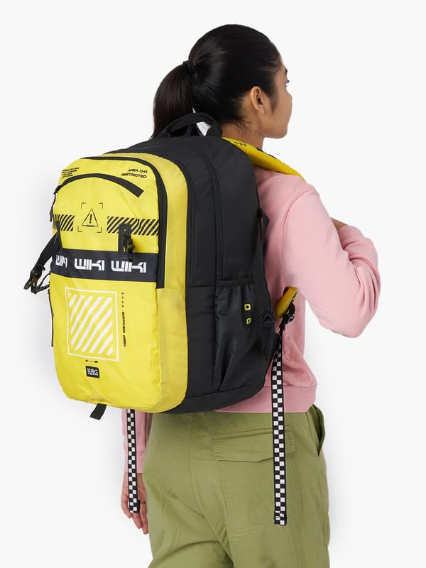 Image of Wiki Stylish Unisex Backpack | Tribe 3 Durable & Lightweight backpack for Men & Women | Backpack for Office, Gym, Travel (40 Litre, Yellow)