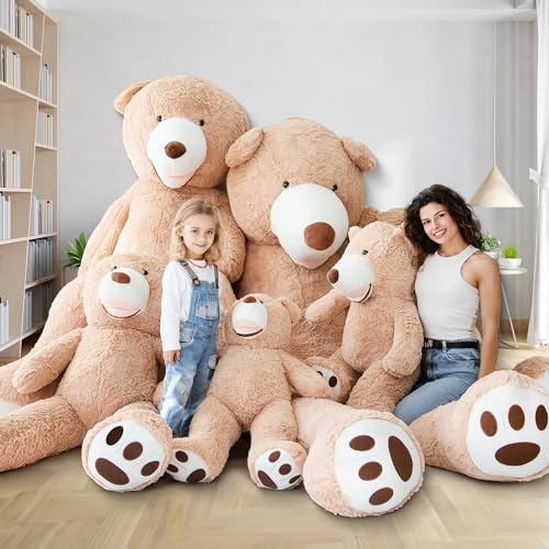 MKS Riesen Teddybär XXL Kuschelbär 160 cm groß Plüschbär - Original Teddy Bär Braun (160 cm)