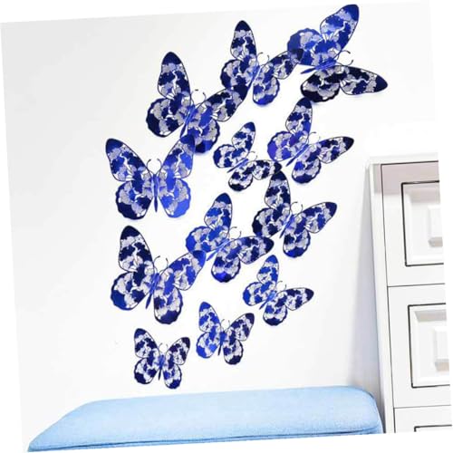 YARNOW 24pcs Pegatinas de Mariposas Removibles para Pared miniatura 5