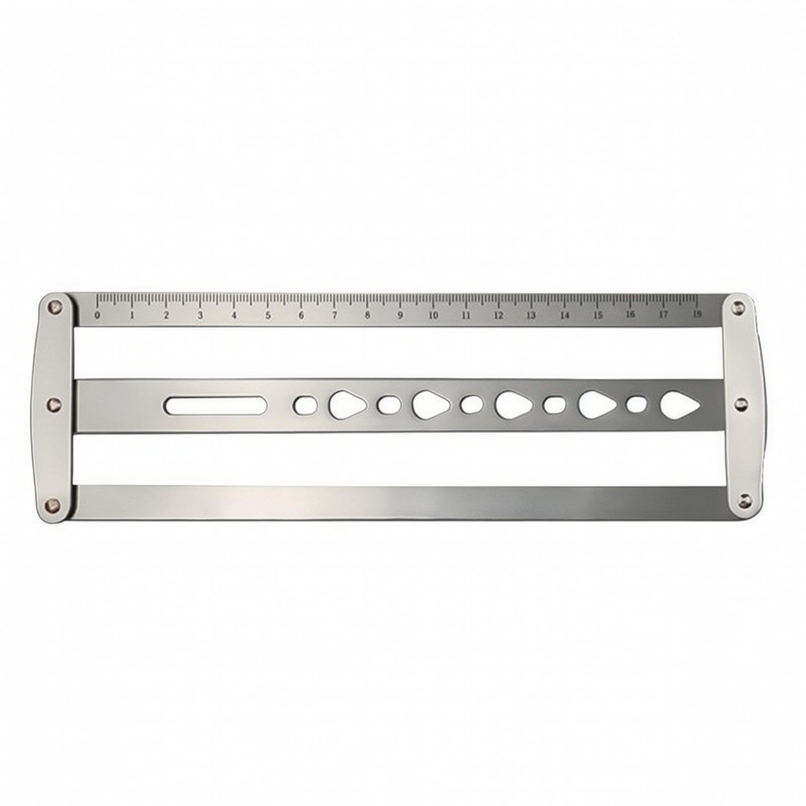 Regla Alineación Cinturones Compacto Plantilla Perforación Cinturón Acero Inoxidable Preciso, 0.25 15MM 18MM