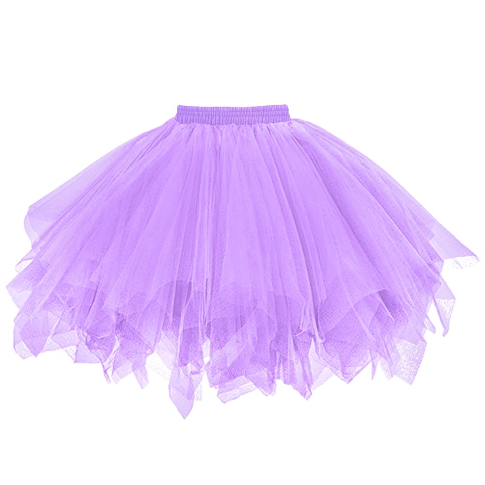 AUYAO Gonne da Donna Tutu, Dress Ballet Petticoat in Tulle a 3 Strati, Costume da Festa di Carnevale di Halloween Tutu per Adulti per Feste di Travestimento Balletto, 80s Sottogonna Tutu