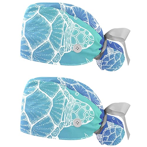 Chapeaux bouffants tortue de mer pour la cuisine et les laboratoires de soin