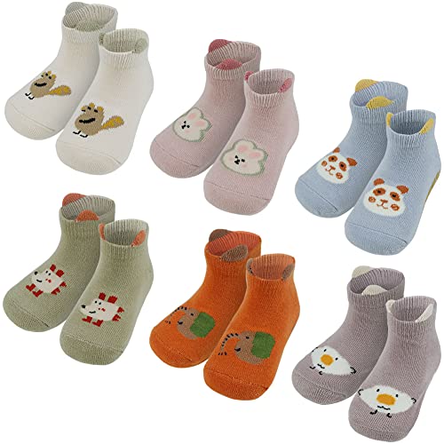 Vicloon Rutschfeste Socken für Baby, 6 Paar Baby Socken...