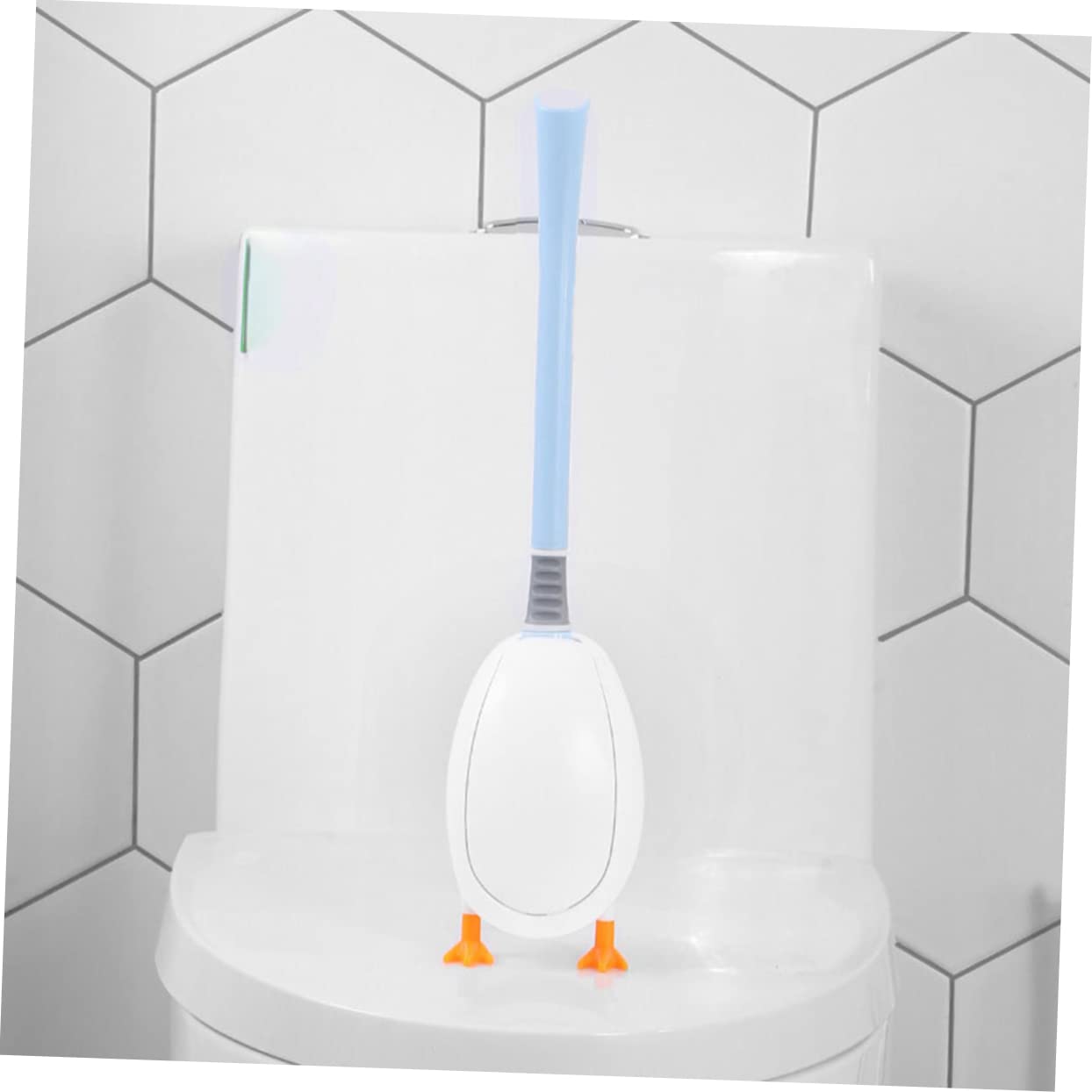 Juego de cepillos de inodoro – Cepillo de limpieza de baño resistente con cerdas suaves y limpiador multisuperficie para suelo de bañera y baño – Solución de higiene sin esfuerzo