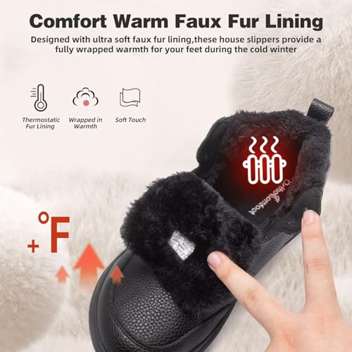 Men's Orthopedic Diabetic Winter Boots: Wide Toe Box Dress Comfortable Arch Support Plantar Fasciitis Leather Oxfords Walking Shoes, Casual Warm Ankle Mid Boots for Foot and Neuropathy Pain Relief3