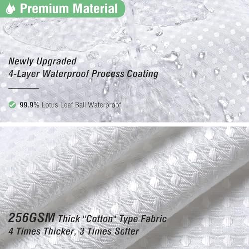 Image of HOMETHREADS Embrace Luxury with Our 6-Feet Long Premium Polyester Shower Curtain with 12 Hooks for a Lavish Bathroom Ambiance | Stylish, Splendid, and Perfectly Sized (Classic White, 180x180cm)