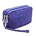 Forlady, Pochette multiuso con 3 scomparti, chiusura con cerniera, per chiavi, denaro, cellulare, adatta per lo sport Viola Taglia unica