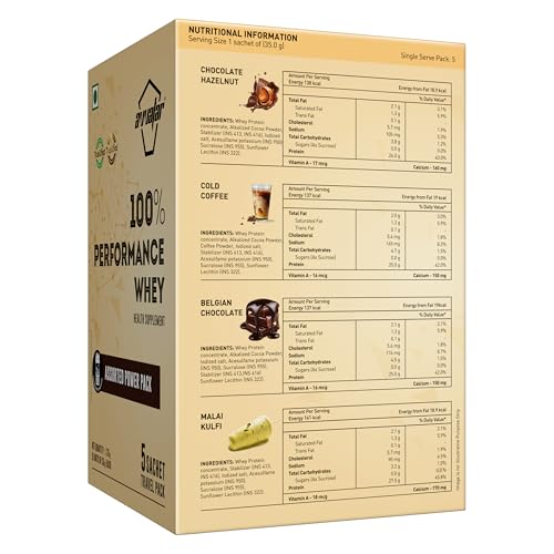 Image of avvatar PERFORMANCE WHEY PROTEIN | (5x35g) Travel Pack | Assorted Power Pack