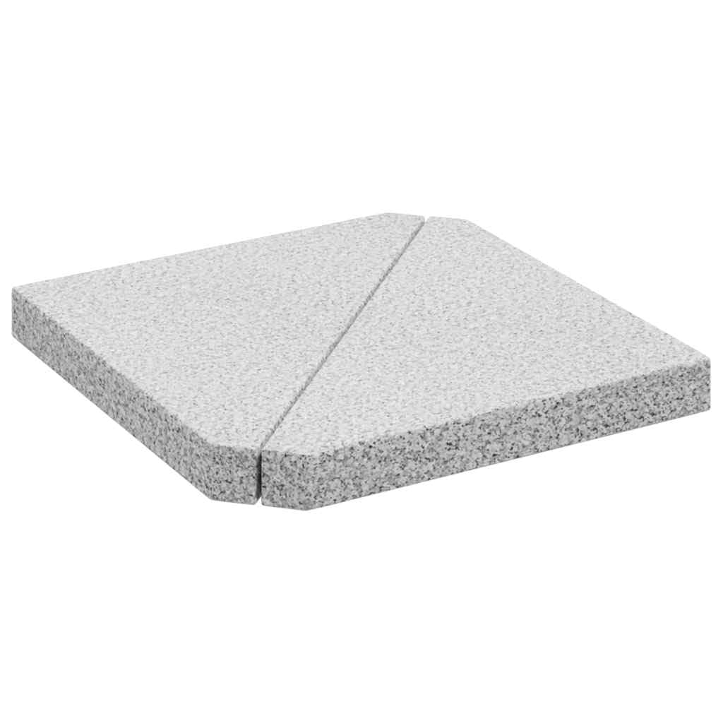 vidaXL Discos de Peso para sombrilla (2 Unidades, Granito Gris, Triangulares, 14 kg)