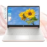 HP AI-Powered 14" HD Laptop with Microsoft Office and 1TB Cloud Storage Included for 1-Year| 16GB RAM|128GB SSD & 128GB Portable SSD| Intel 4-Core CPU| Webcam| Ultra Light|Win 11| RK Bundle| Rose Gold