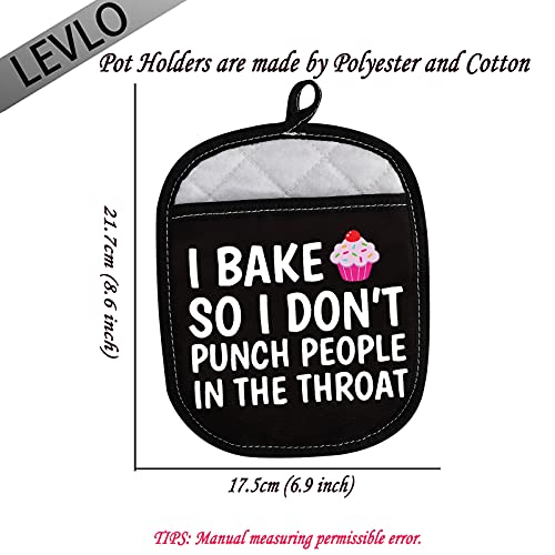 LEVLO-Funny-Baker-Gifts-I-Bake-So-I-Dont-Punch-People-in-The-Throat-Oven-Mitt-Cupcake-School-Graduation-Gift-I-Bake-So-I-Dont-Punch-People-in-The-Throat LEVLO Funny Baker Gifts I Bake So I Dont Punch People in The Throat Oven Mitt Cupcake School Graduation Gift I Bake So I Dont Punch People in The Throat