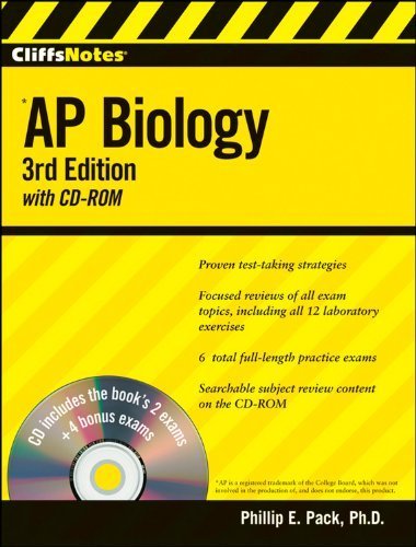 CliffsNotes AP Biology with CD-ROM, 3rd Edition by Pack, Phillip E (2009) Paperback