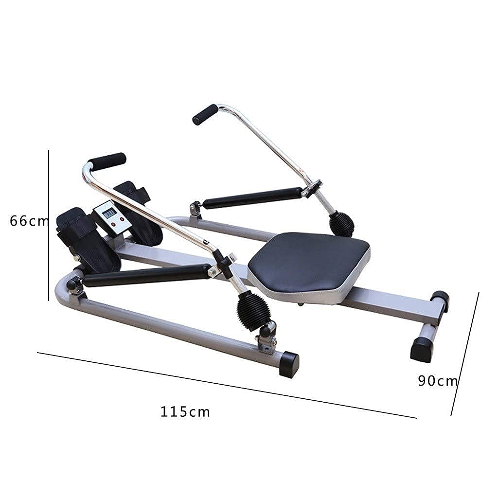 Sprzęt fitness wioślarz / trening domowy hydrauliczna maszyna wioślarska / sprzęt fitness do wnętrz / maszyna do ćwiczeń całego ciała srebrny 115 * 90 * 6