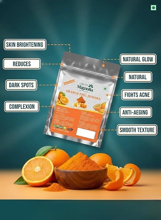 Image of Orange Peel Powder for Face & Skin Care Natural Dried Orange Peel Powder Chemical Free Herbal Face Pack & Scrub Helps in Tan Removal (200gm)