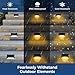 yeeplant 32-Piece Solar Led Deck Lights, Waterproof Ip65 Outdoor Stair Lights, Includes Mounting Tools, Perfect for Patios, Yards, and Fences