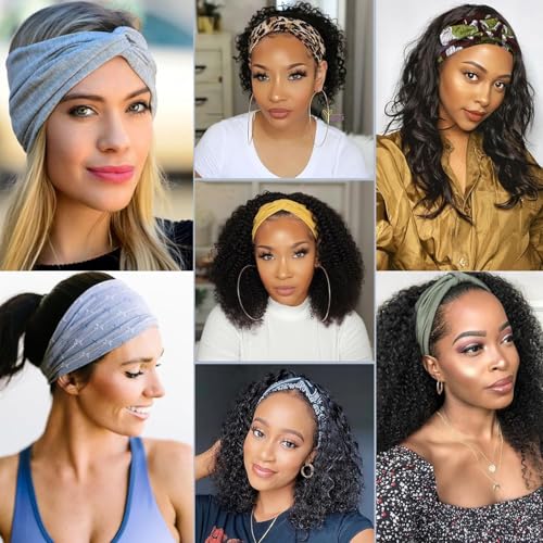 Image of Kachanaa 6 Pcs Non-Slip Headbands for Women,Boho Hair Bands Soft Cross Elastic Head Bands Hair Accessories,Wear for Yoga Working Out Travel or Running