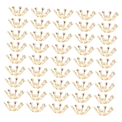 minkissy 50Pcs Flower Center Hairpin Accessories for Hair Decor Headdress Making Material Craft Supplies for Floral Designs and Hairpin Projects