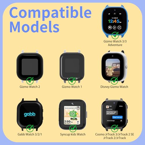 Stretchy Bands for Gizmo Watch Band for Kids Compatible with Gizmo Watch 3 2 1/ Gabb Watch 3 2 1/ SyncUP/Cosmo JrTrack Watch, Soft Breathable Nylon Stretch Strap with Magnetic Clasp for Boys and Girls2