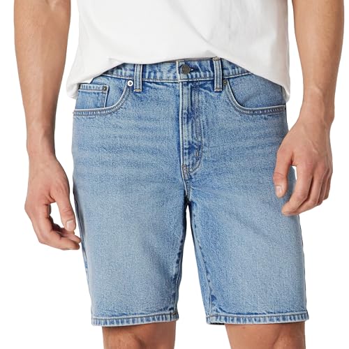 Amazon Essentials Men's Heavyweight Stretch Straight-Fit Jean Shorts,...