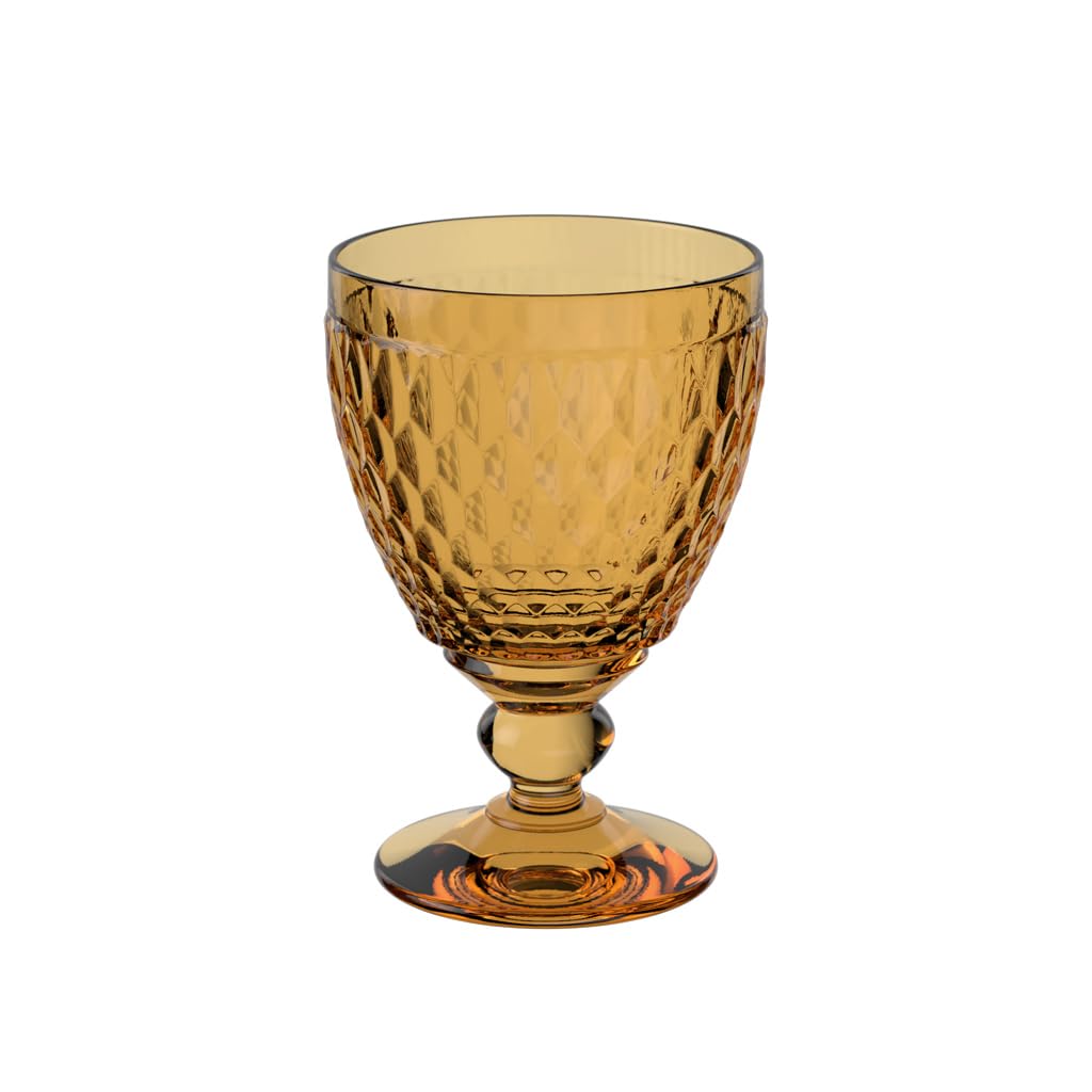 Villeroy & Boch Yellow - Boston Saffron Water Glass, 250 Ml, Crystal Glass For Soft Drinks, Dishwasher-Safe,