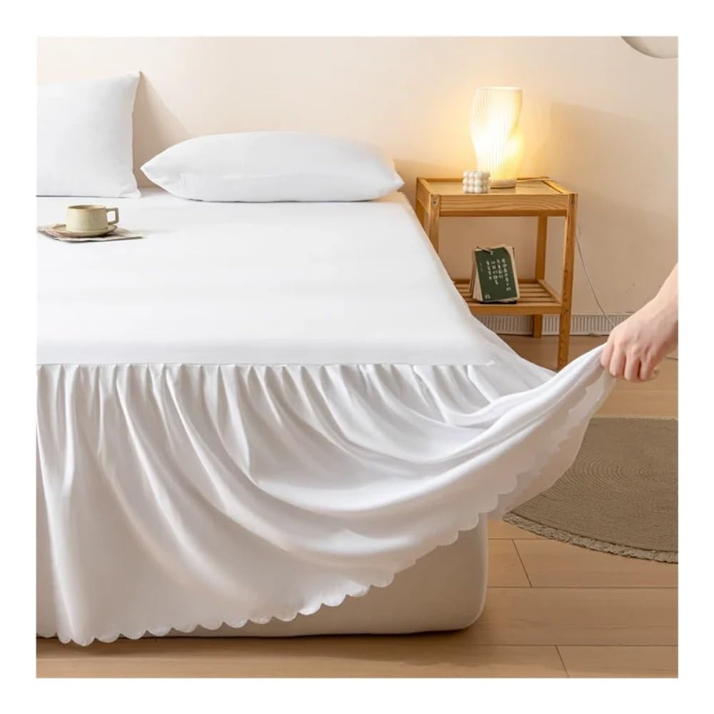 Fodera per rete in tinta unita a quattro angoli con fascia elastica spazzolata, per letto matrimoniale e letto matrimoniale (senza federa) (Niuzailan, 150 x 200 x 45 cm, 1 pezzo)