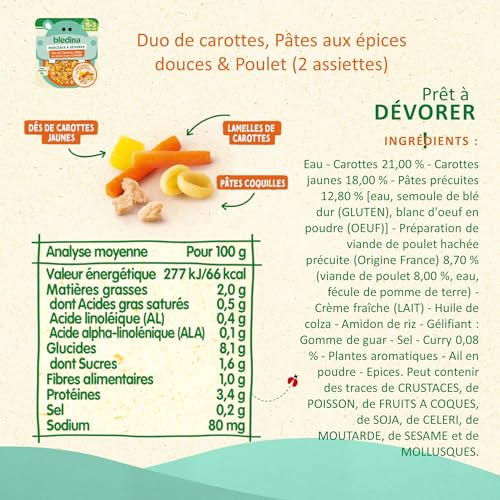 Blédina Morceaux à Dévorer pack 7 recettes de repas bébé variés