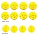 Recosis Hanging Paper Fan Set, Tissue Paper Pom Poms Flower Fan and Honeycomb Balls for Birthday Baby Shower Wedding Festival Decorations - Yellow