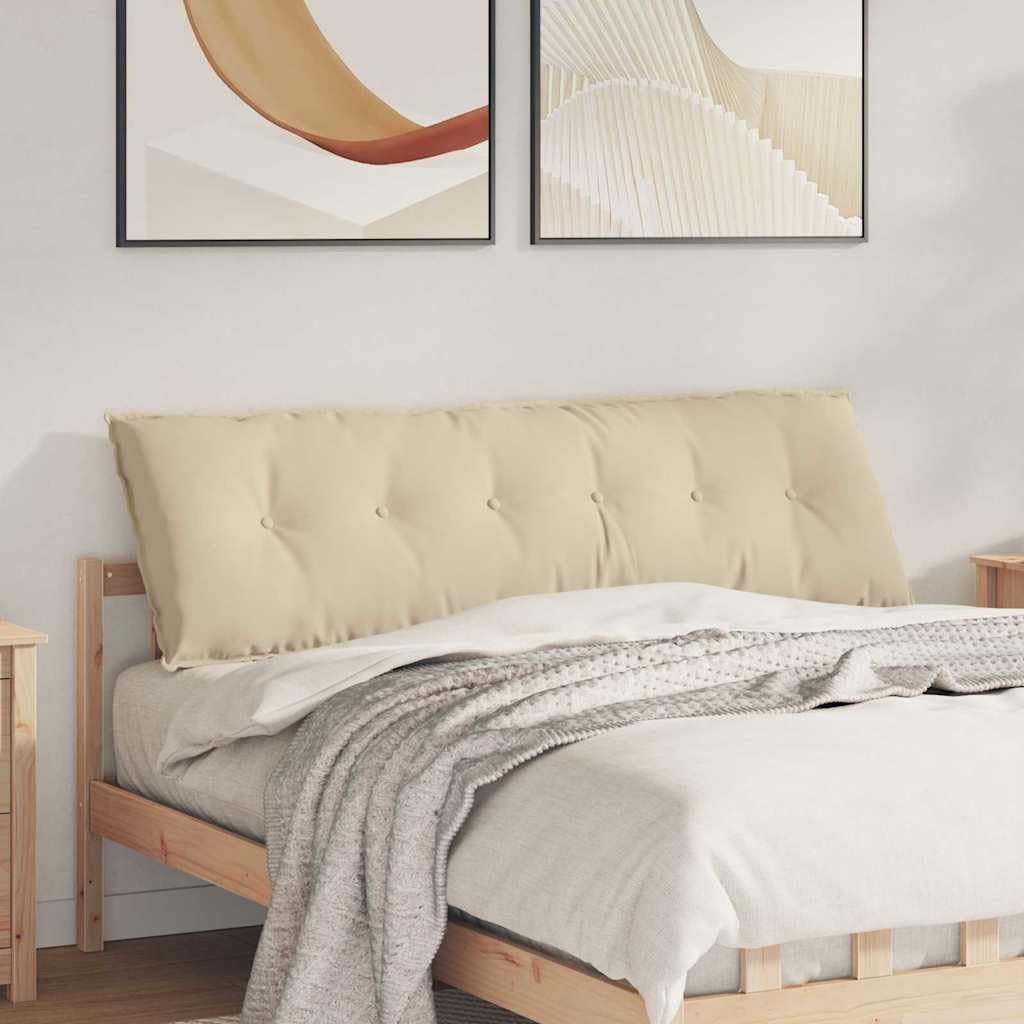 Cuscino per lo schienale Crema 160 x 50 cm Tessuto in microfibra