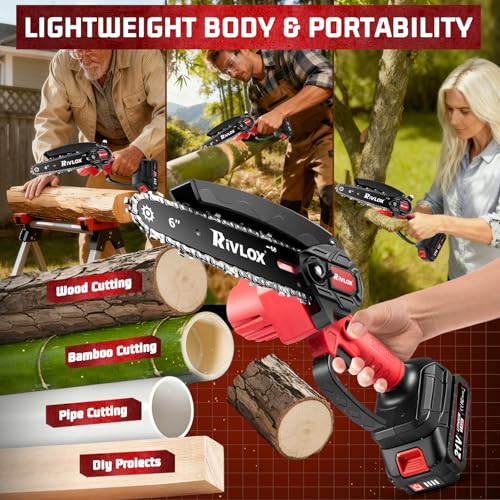 Rivlox 6-Inch Electric Mini Chainsaw