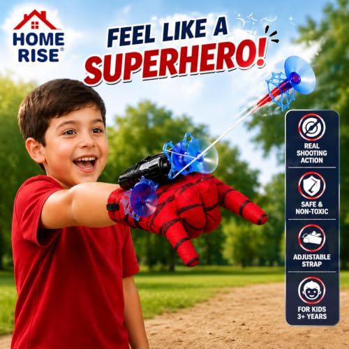 Image of Spider Web Shooter Toy for Kids with Gloves & Suction Darts + Mini Car | Action Shooting Toy Set for Boys & Girls (3+ Years) | Birthday Gift Combo