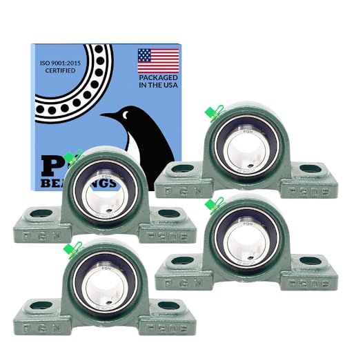 PGN UCP206-20 (4 Pack) Pillow Block Bearing - 1 1/4" Bore Self-Aligning