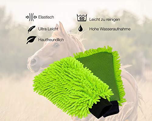 LUCFOR Fellpflegehandschuh für Pferde, Hunde und Katzen, zur sanften Reinigung