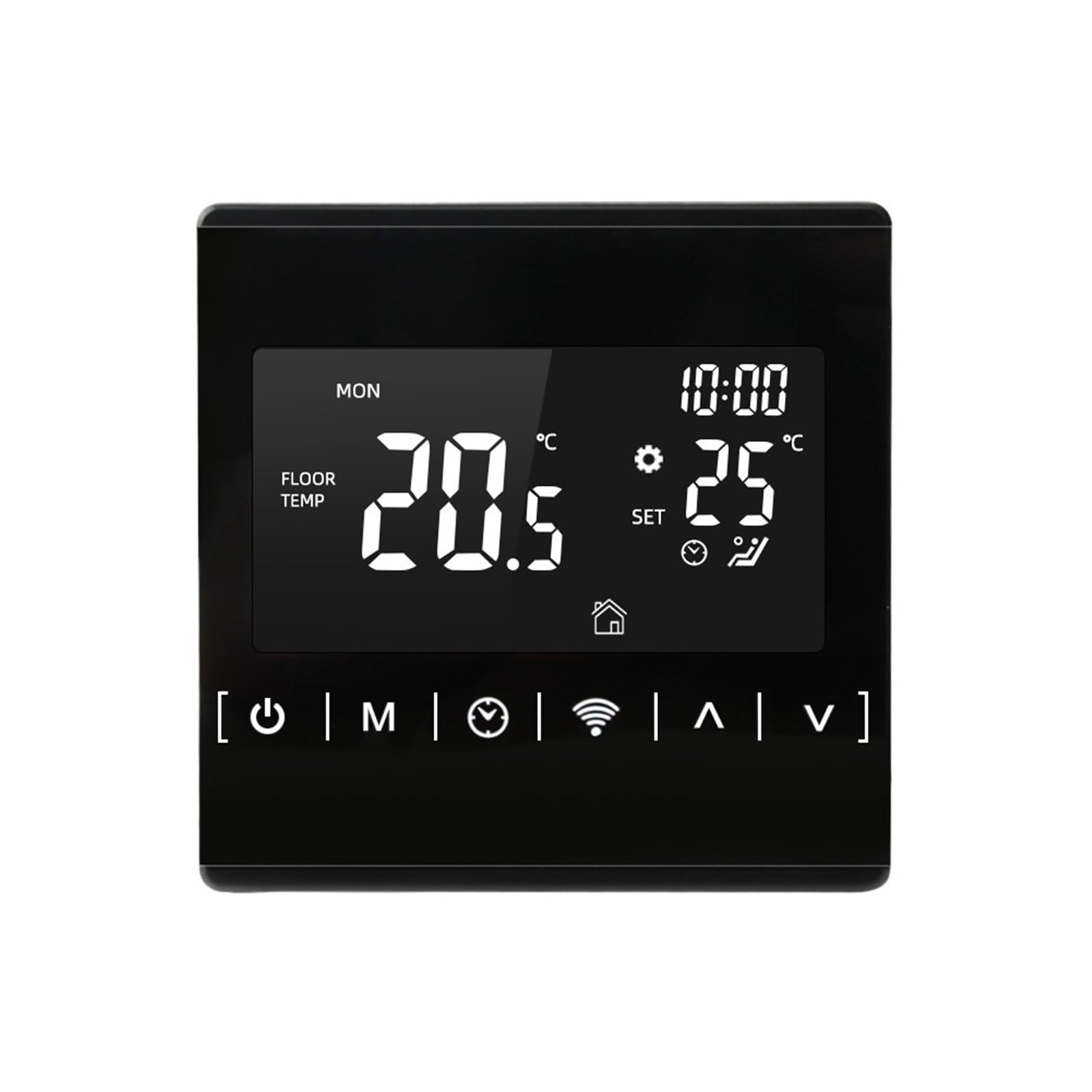 Thermostat, Indoor Thermometer Hygrometer Digital WiFi Thermostat Temperature Controller For Electric Heating Works With LCD Display(Water heating)