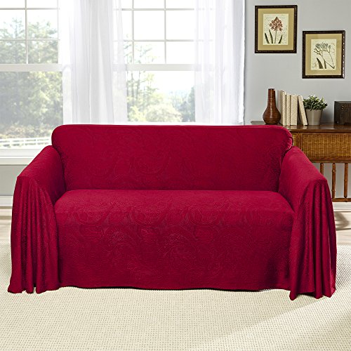 Stylemaster Alexandria Furniture Throw, Large Sofa, Burgundy