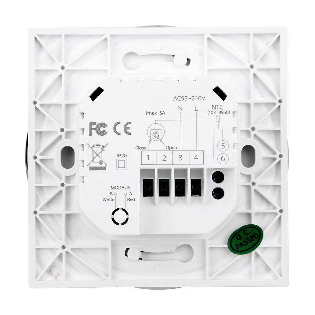 Termostato de Caldera Controlador de Caldera Termostato Calefacción LCD Digital Programable AC 95-240V 5A con Pantalla Retroiluminada y Programación Semanal 6 Ciclos para