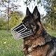 BUDKAS Deutscher Schäferhund Maulkorb Metall Korb für Mittlere Große Hunde Verstellbare Langlebige Lederriemen Sichere Drahtmaske zum Beißen Kauen Bellen (Silber, L - Größe)