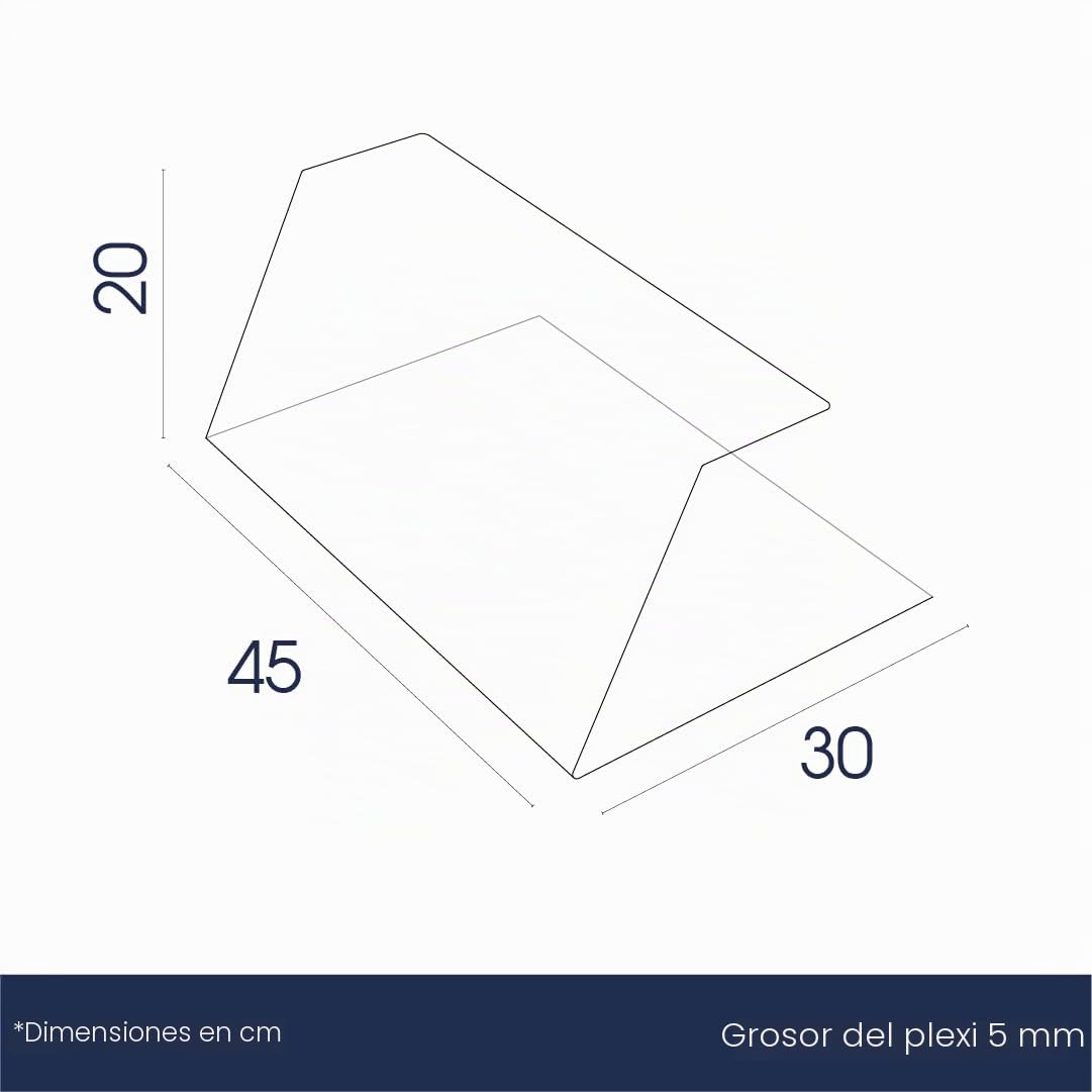 Danieli Store - Vitrina Protectora de Metacrilato para Alimentos - Vitrina de Protección de Barra de Bar para Pasteles y Tapas - Espositor para Alimentos para Pastelerias, Bares, Restaurantes
