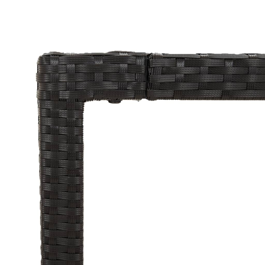 vidaXL Garten Essgruppe 7-TLG., Gartenmöbel Set mit Kissen, Gartengarnitur Tisch 6 Stühle mit Liegefunktion, Sitzgruppe Gartenset, Schwarz Grau Poly Rattan