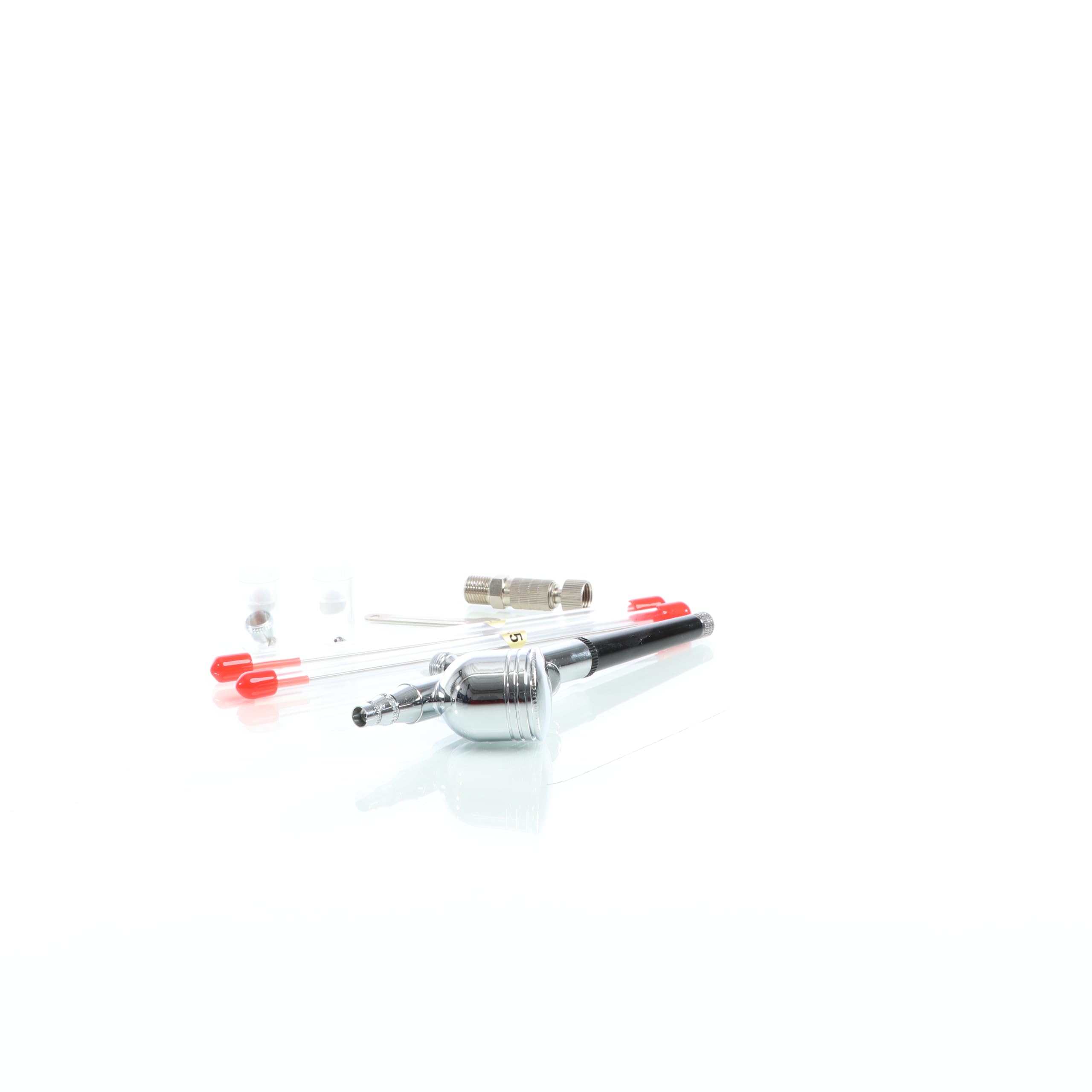 Wiltec Aerografo doppia azione mod.130T, serbatoio 7 ml, ugelli 0,2, 0,3 e 0,5 mm, Aeropenna per aerografia