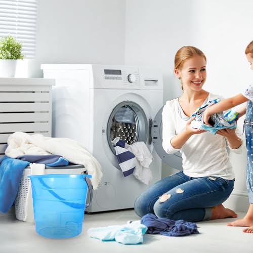 Cubo multiusos de plástico transparente de 12l con asa portátil 5