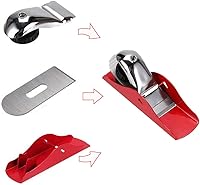 Vista 5 de Mini cepilladora de mano pequeña cepilladora de 6-1/2 pulgadas para carpintería, avión de mano con hoja de 1 pulgada de avión de bloque ajustable