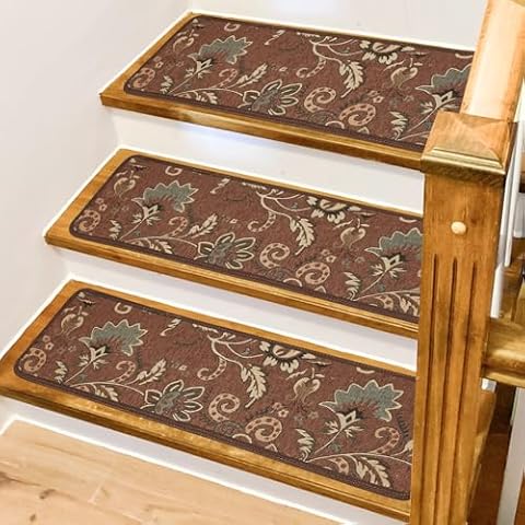 LUMIOU Non-Slip Carpet Stair Treads 15-Pack Cover