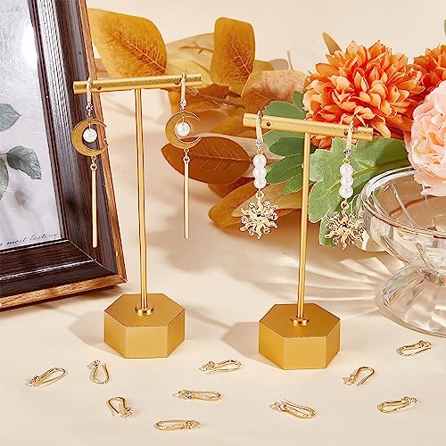 Beebeecraft 1 Box 40Pcs French Earring Findings 14K Gold Plated Zirconia Fish Earring Hooks with Loop for DIY Dangle Earring Jewellery Making - Image 4