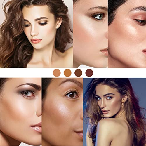 Miescher Luminous Bronzer Cream Highlighter Liquid Face Contour Illuminator Makeup Waterproof Long Lasting Matte Bronze Beauty Face Palette Contour Highlight Liquid Bronzer Blush Stick(Bronzed) #TOP6