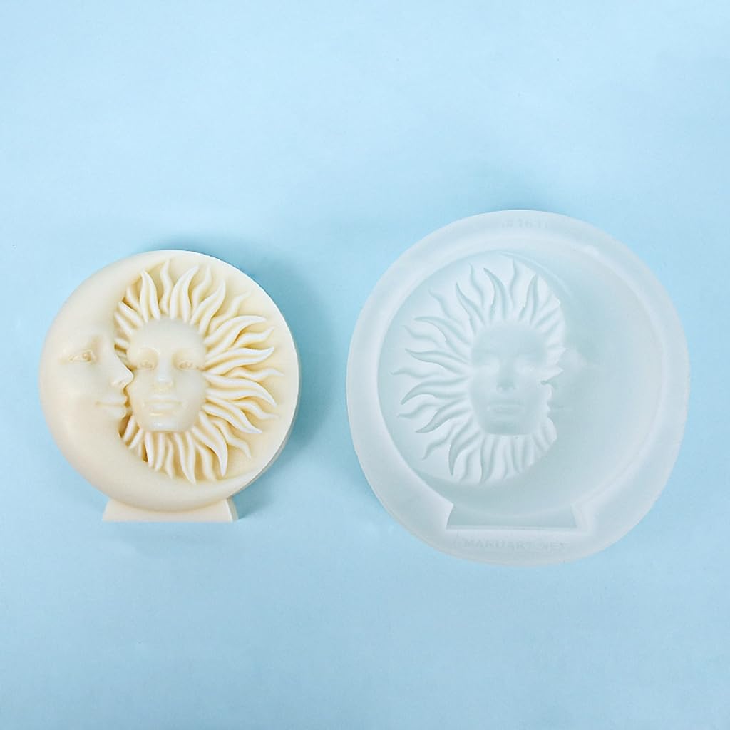 Stampi a forma di candela 3D in rilievo per candele in gesso decorazione per la casa di Natale stampo in silicone