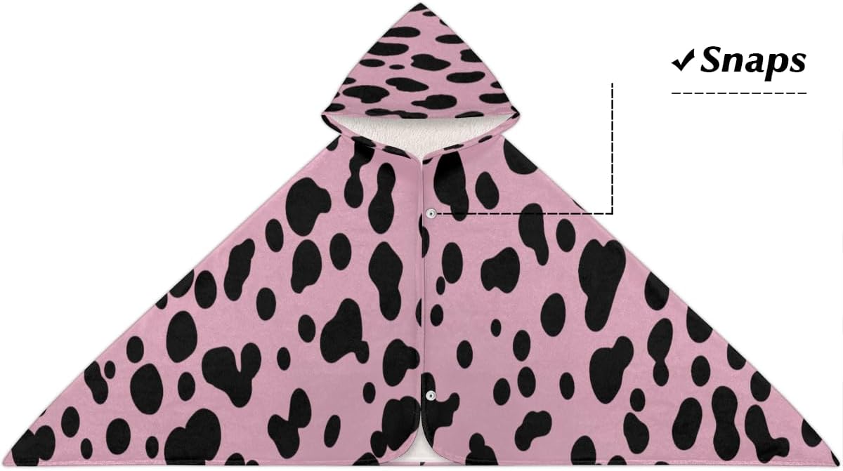 Pardick Kids Bath Towel Leopard Print Beach Towel with Hood Pool Cover Up for Girls Boys Soft Absorbent Hooded Bath Towel Toddler Towels for Beach, Pool