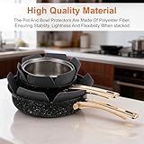 8 Pcs Pan Protectors for Stacking, 5 Sizes Pan Separators Felt Pot Protectors For Stacking - Image 6
