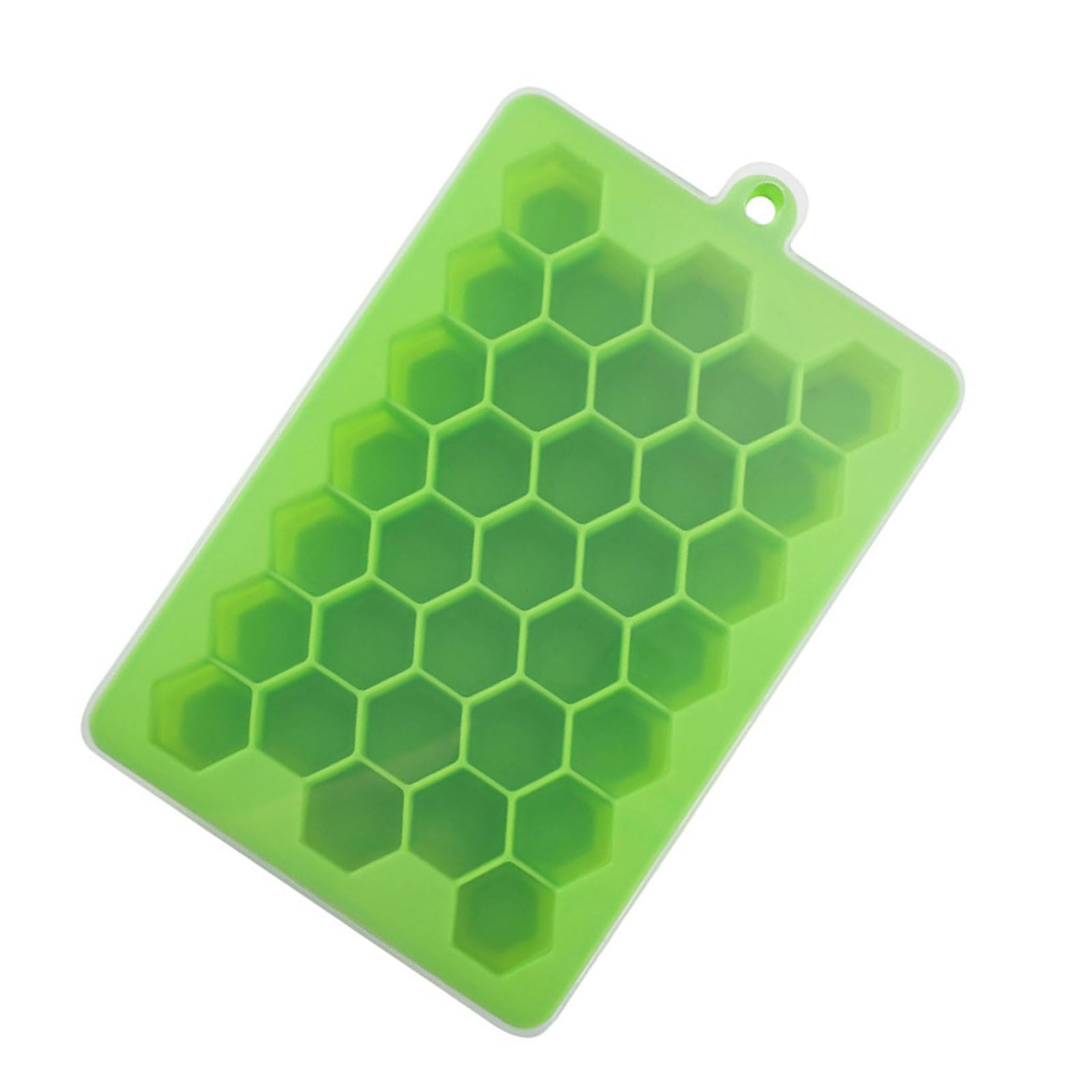Buxuaaaa Green 33 Grids Ices Cube Tray With Lid Easily Release Ices Cube Molds 33 Grids Tray For Whiskies Drinkers, Barten Mold For Whiskies Cocktails Maker
