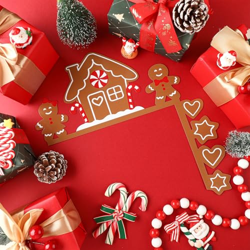 Panneau de Noël pain d'épices en métal pour décoration murale